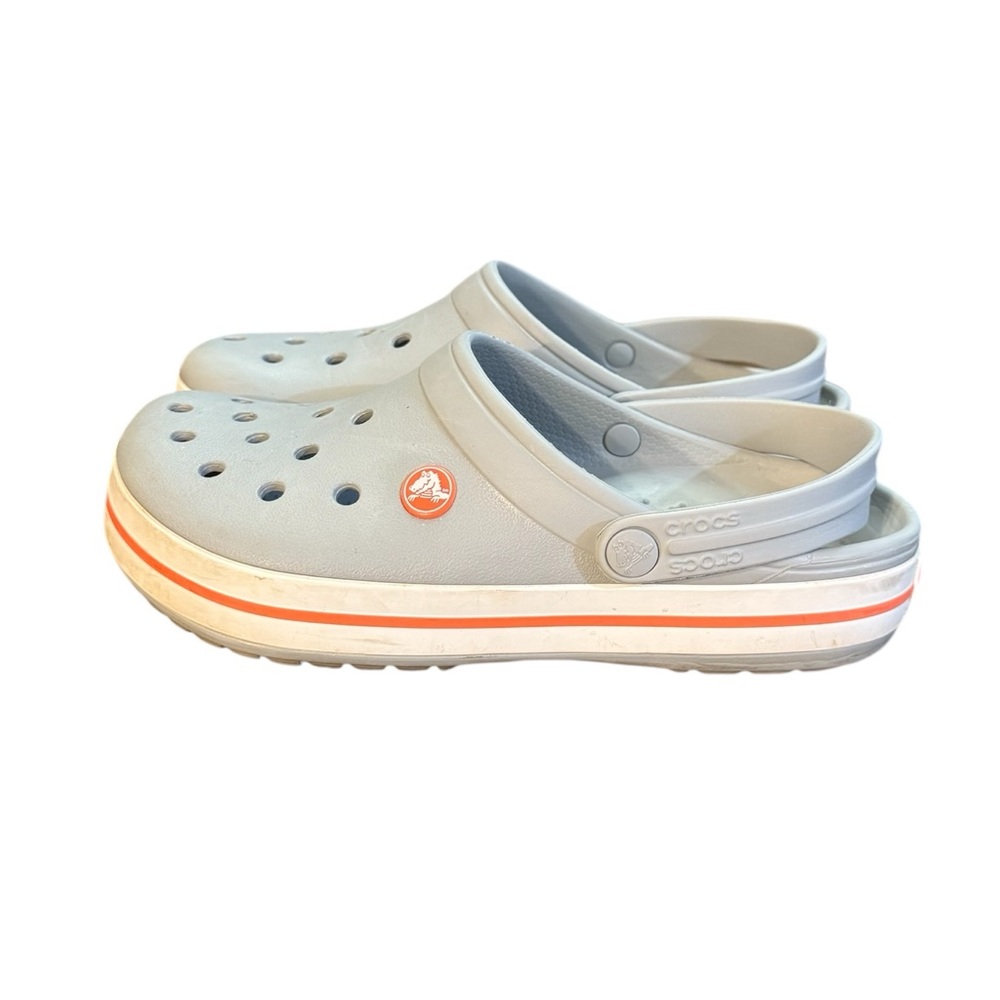 Crocs Crocband Clog Light Grey/Bright Coral Women’s Size 8 Men’s Size 6 - Picture 3 of 8